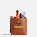 Personalised Pen Stand Holder - Tan